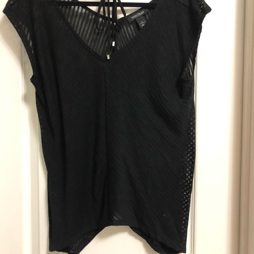 Whitehouse Blackmarket- Sheer stripped top. Small